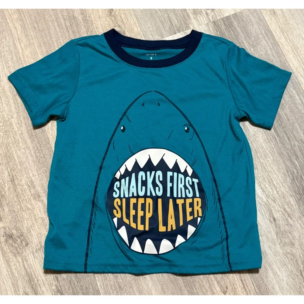Carter's Boys Shark Graphic Tee set‎ Shirts Size 5